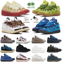 Chaussures de lavines de designer de qualité supérieure Courb Leopard Sports Sports Sneaker Silver Split Pastel Silk Striped Plateforme à paillettes Men Femmes Chaussures habit les sexe Neutre