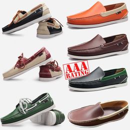 Topkwaliteit Designer Heren Loafers Schoenen Instapper Echt Leer Heren Luxe Kleding Schoenen Zwart Bruin Mocassin Zachte Bodem Rijden Schoenen