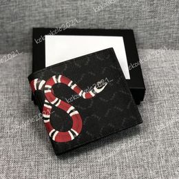 Diseñador de alta calidad Hombres Cartera Titulares de tarjetas Monederos plegables de cuero de lujo Sir Bag Mini carteras separadas con Box3069
