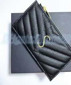 Designer de qualité supérieure pour hommes portefeuilles caviar 6 caches de carte clés slots clés pochet de luxe portefeuille portefeuille enveloppe avec caisse 5289659