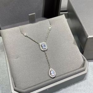 topkwaliteit Designer ketting drie diamanten voor vrouwen volledige diamanten glijdende hanger flexibele rollende sleutelbeenketting