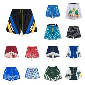 Designer de qualité supérieure Rhude Shorts Summer Fashion Beach Shorts Hommes Femmes Street Wear Rouge Bleu Noir Lâche Lightweight Rhude Shorts Mens Short Gym Short ZX