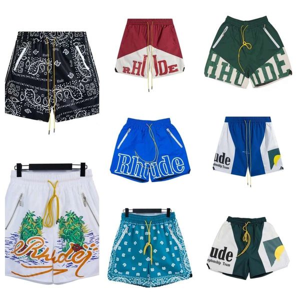 Top qualité designer rhude shorts été mode plage shorts hommes femmes street wear rouge bleu noir lâche léger rhude shorts hommes courts shorts de gym xv