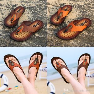 sandales de designer de qualité supérieure Tongs en cuir causal Pantoufles huaraches d'été antidérapantes tongs pantoufles été pantoufles de plage en plein air