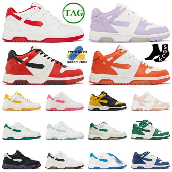 Top Quality Designer Chaussures Out of Office Hommes Femmes Casual Chaussures Sneaker Low-tops Noir Rouge Rose Cuir Blanc Baskets Sneaker taille 36-45