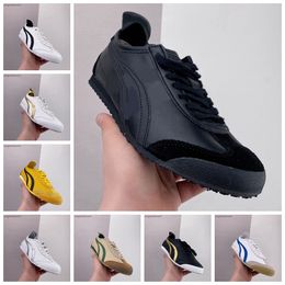 top quality designer shoes tiger shoes mexico 66 sneakers Women Men Designers Canvas Shoes Black White Blue Red Yellow Beige Low Trainers size 36-45