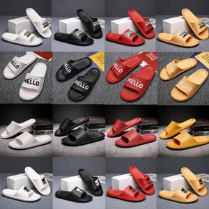 Designer schoenen van topkwaliteit Wit rood zwart geel rubberen slippen slippers zomerstrand indoor flat g sandalen slippers huis flip flo7977093