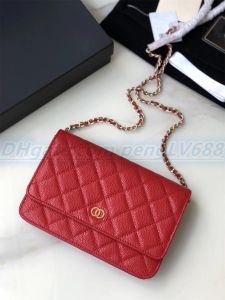 topkwaliteit ontwerper schoudertas ketting band handtas plaid porties dubbele letter massieve gespog schapenvin kaviaar patroon dames luxe avondtassen bakken a8