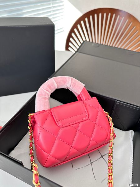 Top qualité Designer femmes sac à main en cuir véritable sacs à main fourre-tout Mini sac de messager argent or matériel poignée plate de luxe portable