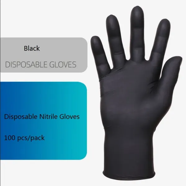 Guantes de látex desechables de alta calidad Guantes desechables 50 pares / paquete Guantes de nitrilo protectores Salón de fábrica Guante de limpieza del hogar Salida de fábrica