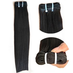 Top qualité double tiré straighthair Weave non transformé brut indien vierge remy cheveux humains 3pcs 300g lot couleur noire naturelle dernier donateur de longue date