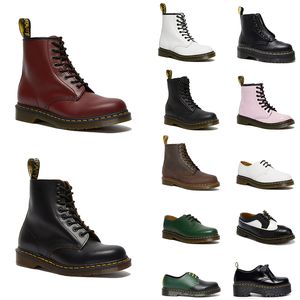 Plateforme AirWair Dr Martins Airwair Ankle Martin Boot High Doc Martens Boots designer pour femmes OG 1460 JADON Smooth Leather Nappa Woman Bootes Log Boîtiers
