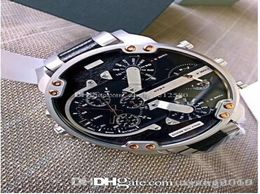 Topkwaliteit DZ7349 Mens Watch Luxe Cool 57mm Big Dial Real Leather Riem Mens Watch Fashion Quartz Watch Origial Box7308030