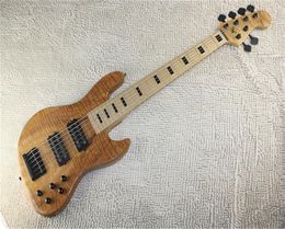Guitare basse 6 cordes Earth Standard de qualité supérieure en Burlywood avec micro actif Basse électrique 4503418