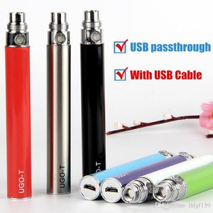 ego ugo t batterie 510 fil usb pass through e cigarette 650/900/1100mah charge inférieure vape batteries