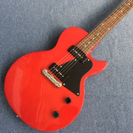 Guitare électrique de qualité supérieure, acajou massif, micro P90, rouge