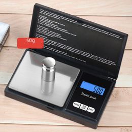 Balances électroniques de qualité supérieure Balance de poids de poche numérique noire Bijoux Diamant Balance Gram Balances Affichage LCD avec boîte de vente au détail 100g / 0.01g 200g / 0.01g 500g / 0.01g 1kg / 0.1g