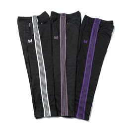 Pantalons Top broderie Qualité Femmes Hommes 1 de haute qualité à rayures Stitching cordonnet Sweatpants