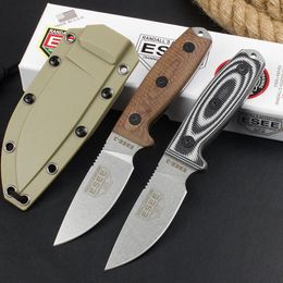Top de qualité ESEE-3 Rowen Survival Straight Couteau D2 en acier Blade complet Tang G10 Handle Couteaux à lame fixe 2 couleurs disponibles