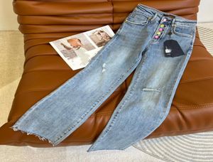Pantalon de créateur européen de qualité supérieure jeans de style street pour femmes