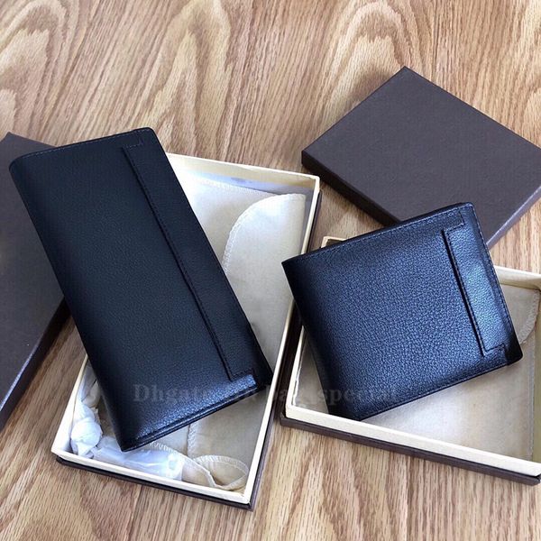 Mens Designer Wallet Black Fashion Purse For Men Porte-cartes de luxe Portefeuille pliant long et court