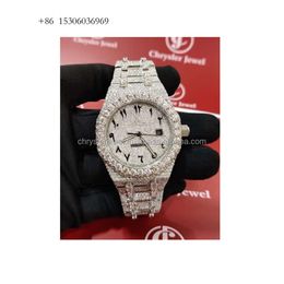 Topkwaliteit beroemde unieke stijl horloges def color vvs moissanite diamant ijskoud hiphop bling bustdown heren pols horloge