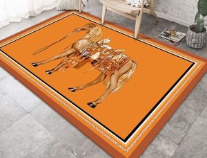 Tapis de Table de salon, marque de mode de qualité supérieure, couverture de chevet de chambre à coucher, sensation Orange