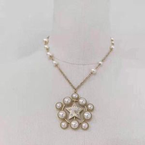 Topkwaliteit Mode Camellia Star Pearls Luxcy Party Bloem Ketting Vintage Ketting Sieraden Neckalce