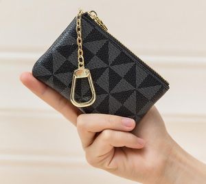 Top qualité mode KEY POUCH porte-monnaie en cuir Damier détient classique femmes hommes titulaire petite fermeture éclair porte-clés LouiseityssViutonitysMini Wallet