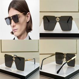 Gafas de sol de moda de alta calidad Pasarela para hombres y mujeres Marco grande clásico Decoración casual al aire libre Moda de diamantes A296U