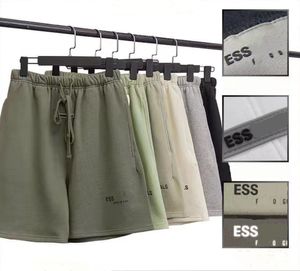 Topkwaliteit mist ess mode reflecterend alfabet 100% katoenen streetwear losse sport shorts