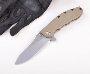 Promotion Classic 0562 Flipper Couteau Pliant D2 Stone Wash Drop Point Lame G10 + Poignée En Acier Inoxydable Roulement À Billes EDC Couteaux