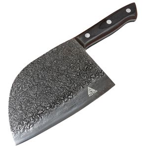 Cuchillo de carnicero de calidad superior FULL TANG de 7 pulgadas Cuchillos de chef chinos multipropósito Cuchilla de carne de acero inoxidable de alto carbono Cuchilla resistente con paquete de caja al por menor