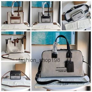 5a Kwaliteit FW Dames schoudertas Luxurys Designers Gedrukte katoenen canvas Bagage Tote De riemzakken handtassen portemonnees Cowhid