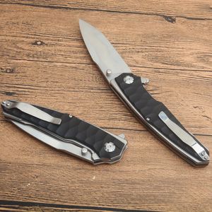 Top Quality G3551 Flipper Pliage Couteau D2 Satin Tanto Blade Black G10 avec poignée en acier inoxydable Poigle Balle Boule