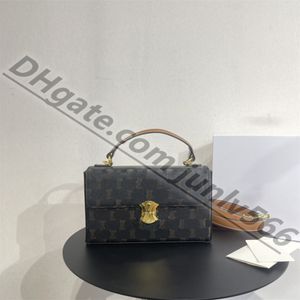 Topkwaliteit echte lederen tas tiener triomphe handtas dames heren heren heren klaaien cross body tassen luxe designer vrouw mode avondcamera casekasten portemonnees schoudertas