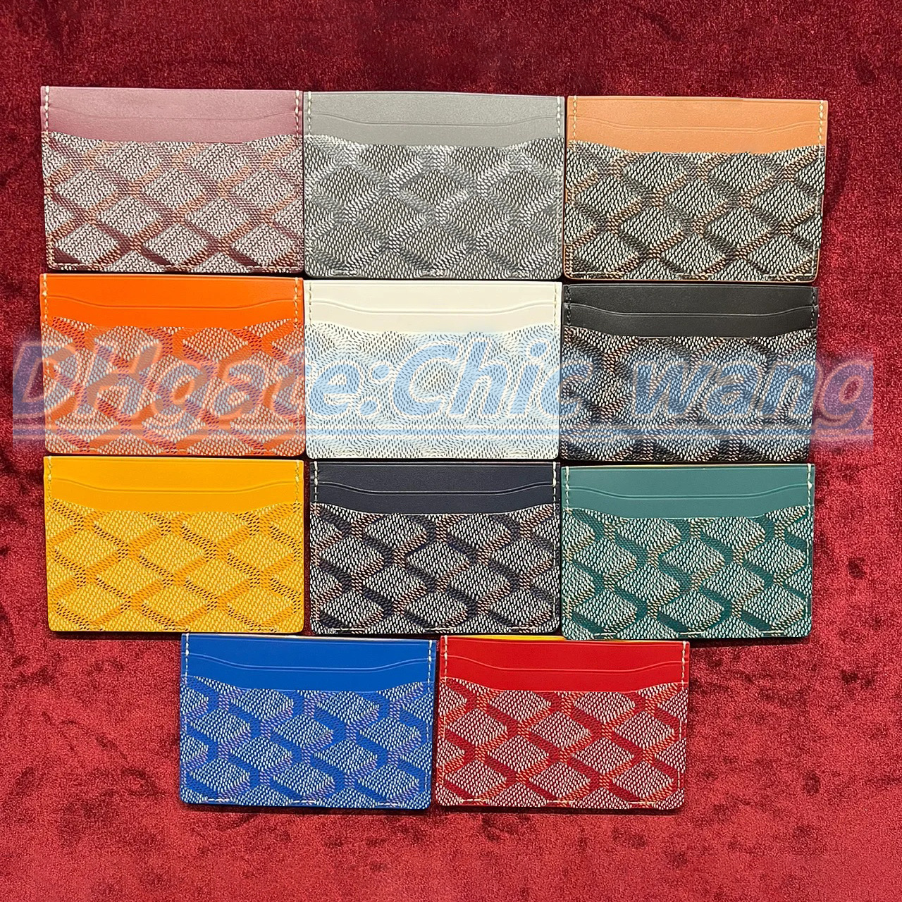 Bolsa de couro genuíno de qualidade 7A porta-cartões hangbags designer de luxo carteira única masculina porta-moedas mini carteiras pintadas à mão bolso para chave compartimento interno