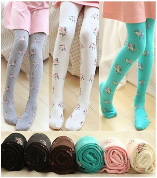 Medias de alta calidad para niña, calcetines de vestir de baile de algodón floral para otoño y primavera para niños, leggings elásticos tejidos 2215494