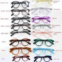 lunettes de qualité supérieure 15color cadre johnny depp lunettes myopie lunettes lemtosh hommes femmes myopie flèche rivet taille S M L avec case2509