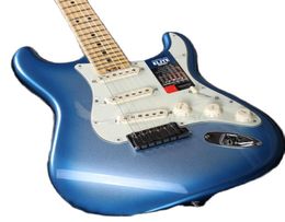 Gyst1051 guitare Elite Strat Sky Blue Burst Couleur en bois massif Maple Fretboard 22 Fret Chrome Hardware St Electr6573650