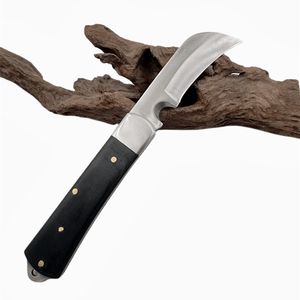 Herramientas H6881 de alta calidad Cuchillo utilitario Cuchillos para electricistas y cuchillos plegables con hoja de pico de halcón satinado 420C para pelar cables Herramienta de bolsillo EDC para exteriores