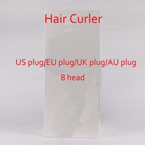 Rizador de pelo de alta calidad, herramientas de salón profesionales, versión UE, EE. UU., Reino Unido, Australia, rizador de 8 cabezas para cabello normal con caja de regalo 2958