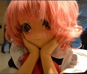 Top Kwaliteit Handgemaakte Vrouwelijke Letax Gezicht KIG Japanse Anime Masker Cosplay Kigurumi Crossdresser Maskers Kan Aangepast