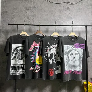 Top qualité Hellstar lavé vintage T-Shirt hommes 2024ss streetwear Hellstar femmes coton mode T-Shirt T-Shirt vêtements pour hommes