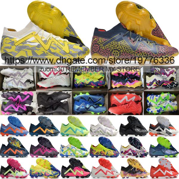 Envoyer avec un sac Qualité Nouvelles bottes de football 2024 Future Ultimate FG Neymars Crampons de football en tricot pour hommes en cuir souple Baskets confortables Crampons de football Taille US 7-11.5