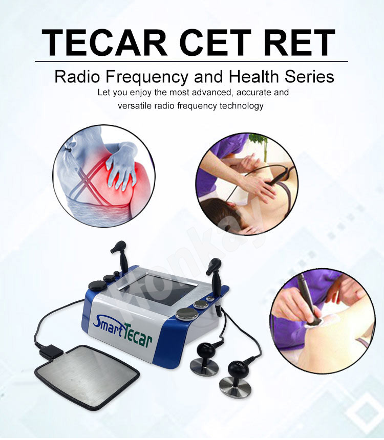 Configuration supérieure de qualité supérieure Machine de thérapie par diathermie Smart Tecar Équipement de thérapie Tecar Poignée RET CET pour le soulagement de la douleur