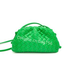 Topkwaliteit Hobo geweven draagtas groen Mini buideltas dames spiegelleer crossbody geweven cloud zelfs 10a designer schoudertas Luxe handtas make-up mode clutch bag