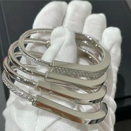 Horseshoe de qualité supérieure U Band Diamond Siery Love Bangle Designer Bracelet Bracelet Rose Gold Clakelet