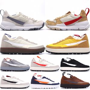 Tom Sachs x Craft Zapato de uso general Hombres Mujeres Zapatos para correr Mars Yard Shoe Nyjah Free 2.0 Space Camp Archive Dark Sulphur Field Brown Studio Outdoor Sneakers Tamaño 36-45