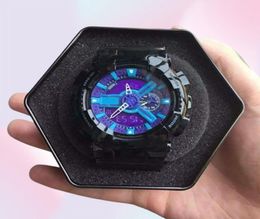 Top Quality Japan Famous Brand Edition GA110 Sports Quartz Affichage LED à preuves imperméables 100% Men de la montre Box Original2365899